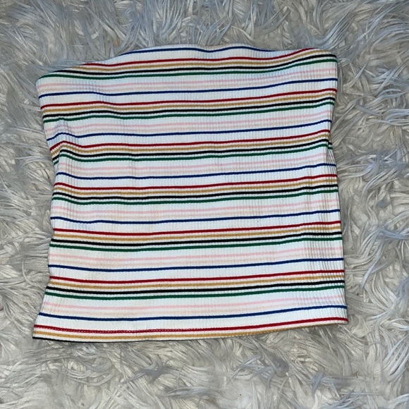Rainbow striped tube top - Picture 1 of 3